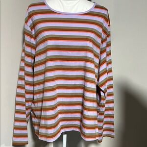 Lucy & Yak Multicolor Striped Long Sleeve Top